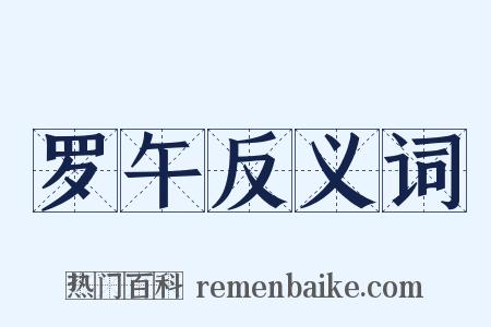 罗午反义词是什么意思的图片